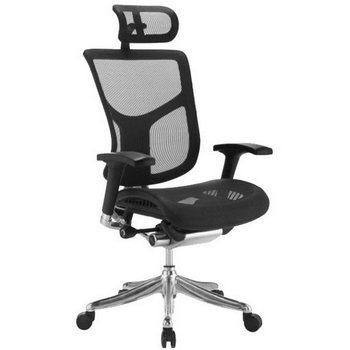 Эргономичное кресло HSTM 01 Черная сетка/черный пластик